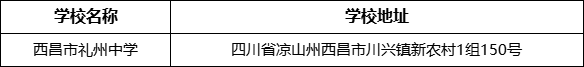 涼山州西昌市禮州中學(xué)學(xué)校地址在哪里？