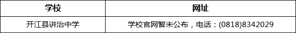 達(dá)州市開江縣講治中學(xué)網(wǎng)址是什么？