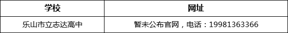 樂山市立志達高中網(wǎng)址是什么？