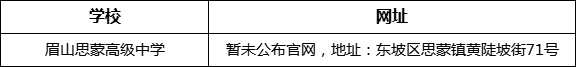 眉山市眉山思蒙高級中學(xué)網(wǎng)址是什么？