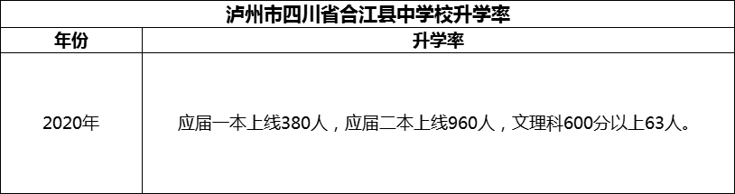 2024年瀘州市四川省合江縣中學(xué)校升學(xué)率怎么樣？