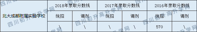北大成都附屬實驗學校?初升高錄取線是多少？