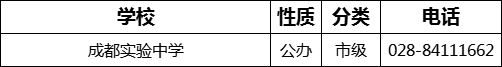 成都市成都實(shí)驗(yàn)中學(xué)2022年招生電話是多少？
