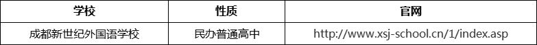 成都市成都新世紀外國語學校官網、網址、官方網站